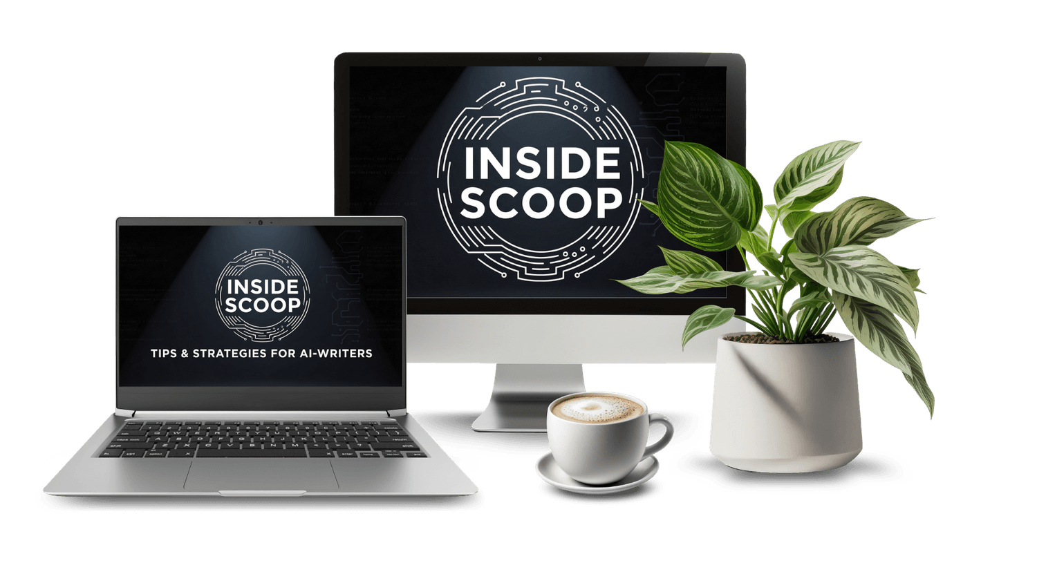 The Inside Scoop newsletter on a laptop and desktop screen
